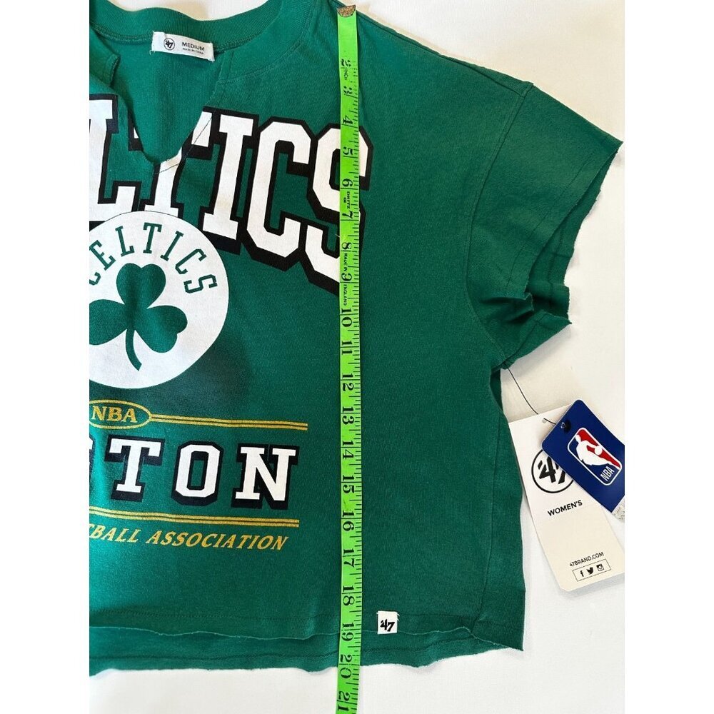 NWT Women's Boston Celtics '47 Green Oversized Notch Neck T-Shirt Size Medium - Picture 10 of 11